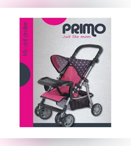 עגלת בובה מפוארת חזקה ויציבה במיוחד Primo