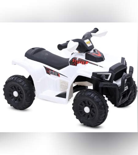 טרקטרון 6V לבן