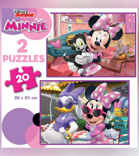 2 פאזלים 20 חלקים - מיני מאוס