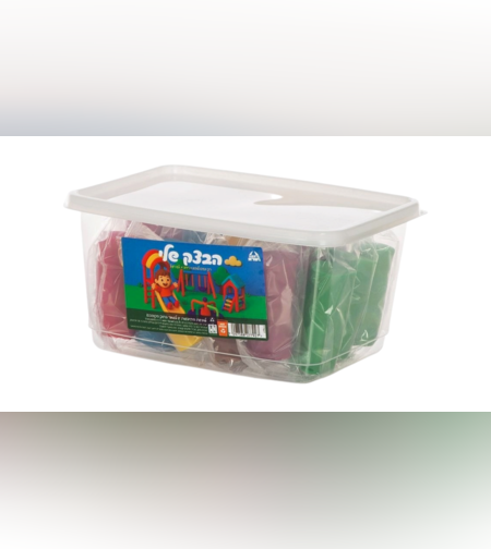 בצק צבעוני 18 יח' בקופסא מלבנית