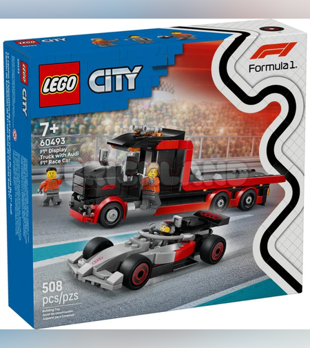 לגו City – משאית עם מכונית מרוץ ®Audi F1 בתצוגת ®F1 (60493) LEGO