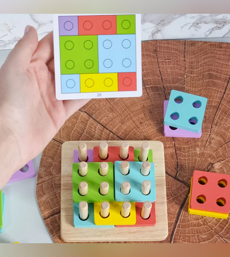 لعبة مطابقة خشبية