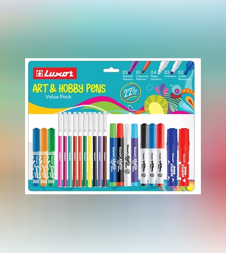 מארז 22 צבעי טוש Luxor