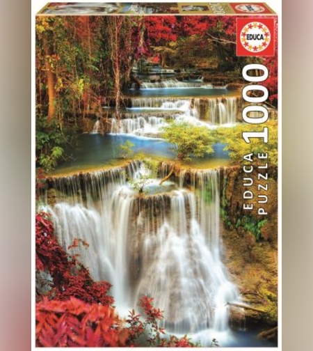 لغز 1000 قطعة - شلالات في غابة