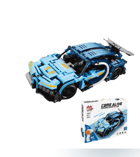 سيارة رياضية مجمعة من 43.3 قطعة مع جهاز تحكم عن بعد  - طراز سباق  COME ALIVE -