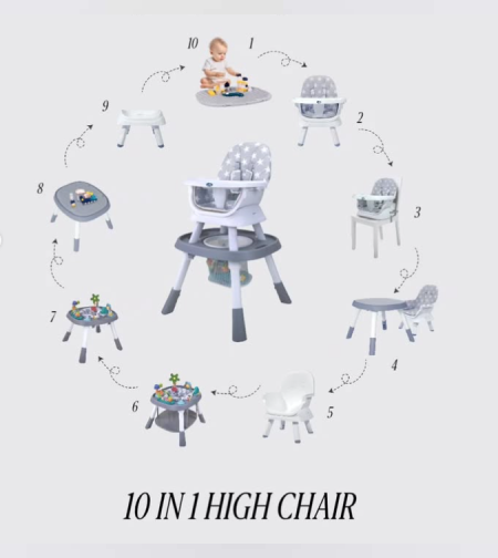 كرسي طعام جونيور ماجيك 10 في 1