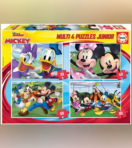 ألغاز متعددة 4 ألغاز 20/40/60/80 - ميكي والأصدقاء