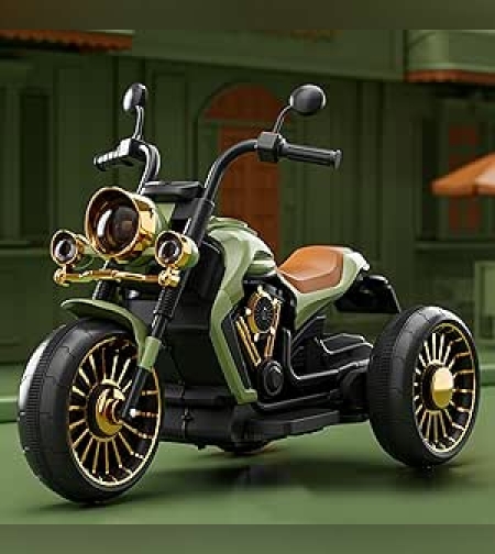 אופנוע 6V גלגלים3 -ירוק