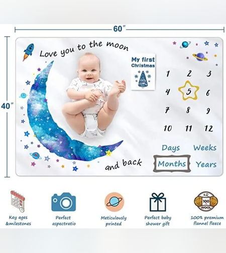 שמיכת צילום לתינוק - חלל