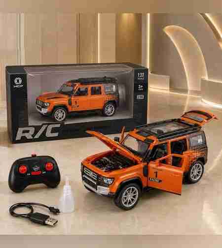 מכונית צעצוע על שלט רחוק Land Rover Defender  בצבע כתום