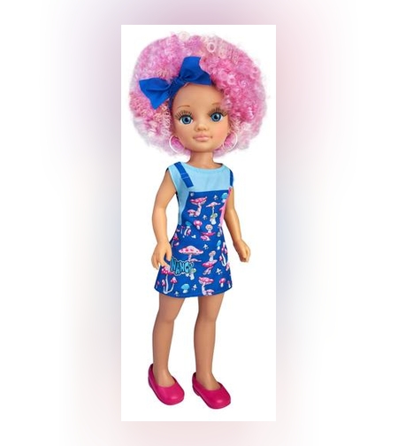 دمية نانسي كيرلي باور فاشن ذات الشعر الوردي، دمية 16 بوصة