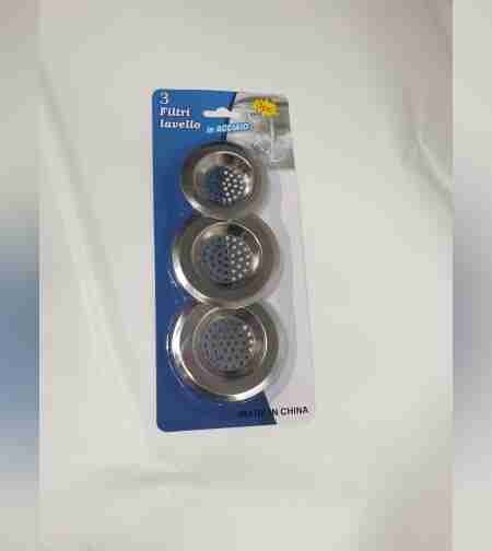 סט מסננות מתכת לכיור- בגדלים שונים
