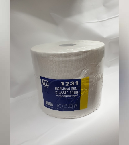 גליל נייר מגבת עבה תעשייתי - 1000 מטליות