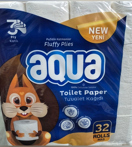 נייר טואלט תלת שכבתי - 32 גלילים