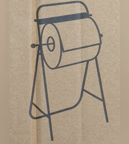 מתקן מתכת לגליל נייר תעשייתי