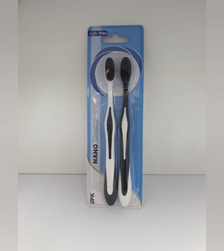 זוג מברשות שיניים פחם - ננו