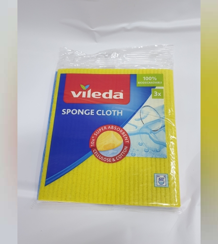 מטלית בד ספונג'- VILEDA- יח 3 - ידידותית לסביבה