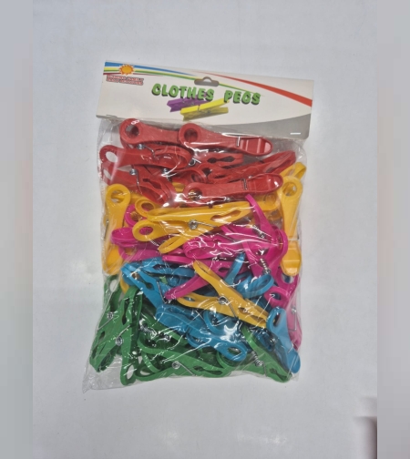 אטבי כביסה צבעוניים- 50 יחידות