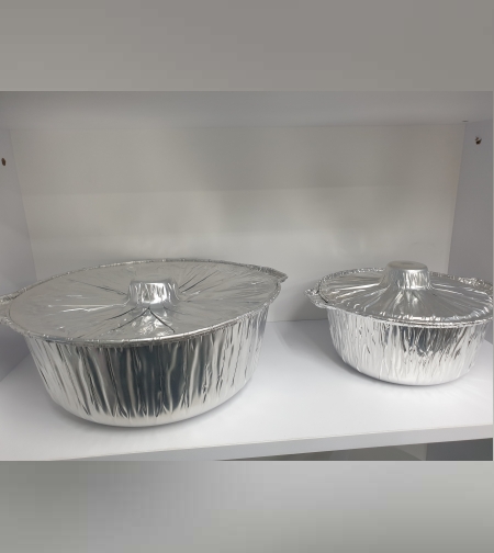 סיר + מכסה  חד פעמי מאלומיניום