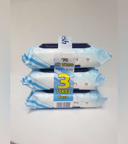 מגבוני נייר טואלט לח עם דיספנסר- 3 יח
