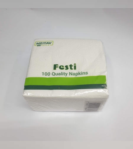 מפיות לבנות מרובעות -100 יחידות