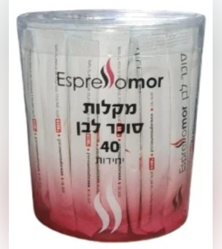 40 מקלות סוכר לבן במארז מהודר