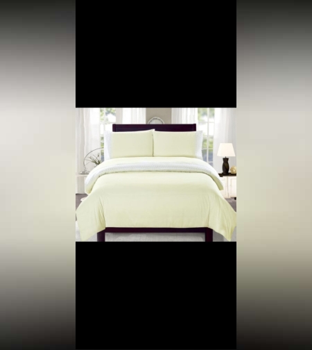 סט מצעים תחרה צהוב בהיר