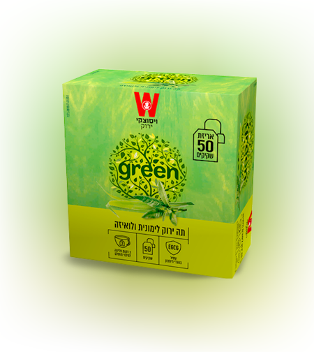 תה ירוק לימונית ולואיזה 50 שקיקים