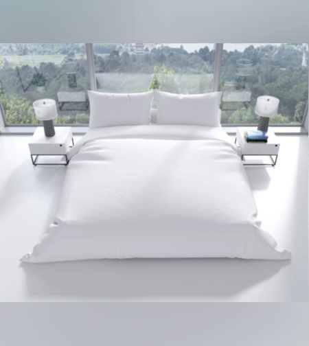 סדין גומי 190*160 לבן חלק כותנה