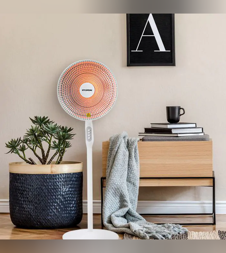 מקרן חום עומד עם מפסק הגנה