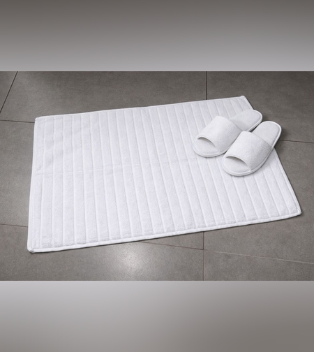 שטיח אמבטיה 70*50 גלים  לבן