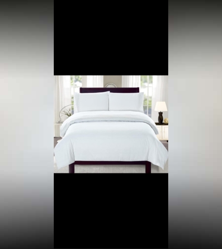 סט מצעים תחרה לבן