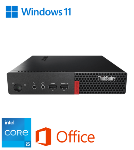 מחשב נייח מחודש Lenovo ThinkCentre M910q Tiny Core i5-6500T 256GB SSD 8GB RAM Windows 11 Pro - צבע שחור שנה אחריות