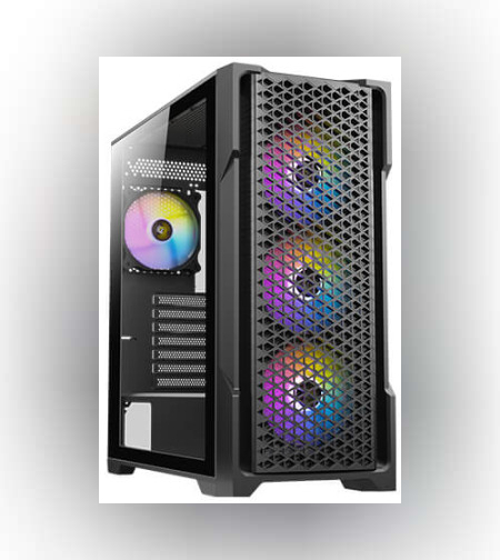 מחשב נייח גיימינג הכולל מעבד Ryzen 5 5600X , לוח B550, זכרון 16GB, כונן 1TB SSD, כרטיס מסך GTX1650 4GB