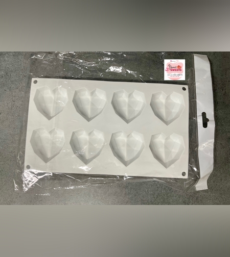 תבנית לב יהלום - 8 שקעים