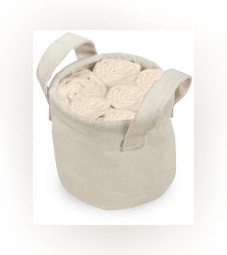 סט 6 מגבות ידיים בתיק קנווס – מינק