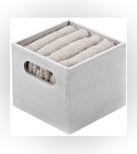 סט 4 מגבות ידיים במארז עץ מהודר – נובו