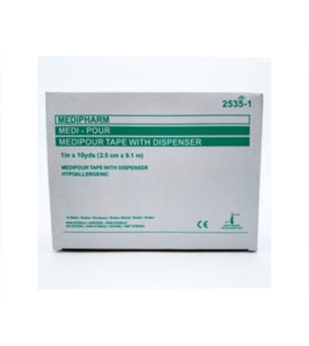 פלסטר נייר 2.5 סמ*9 מ' 12 יח בקופסה medipour