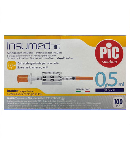 מזרק PIC אינסולין 0.5 מ