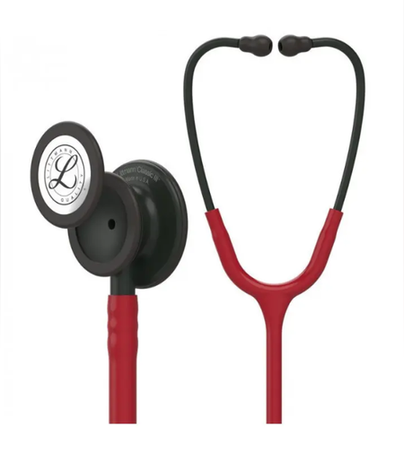 3M™ Littmann® Classic III™ Monitoring Stethoscope, Black-Finish Chestpiece, Burgundy Tube 5868