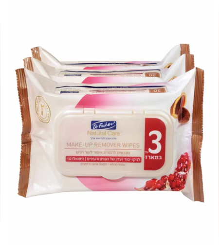 נטורל קר מגבונים להסרת איפור לעור רגיש 3*30