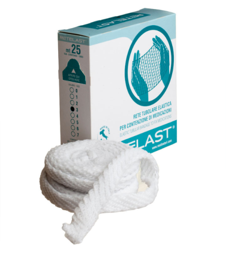 רשת חבישה אלסטית RETELAST מס 3 מחזיקה תחבושת זרועות הידיים, הרגליים, מרפקים ברכיים וכתפיים.