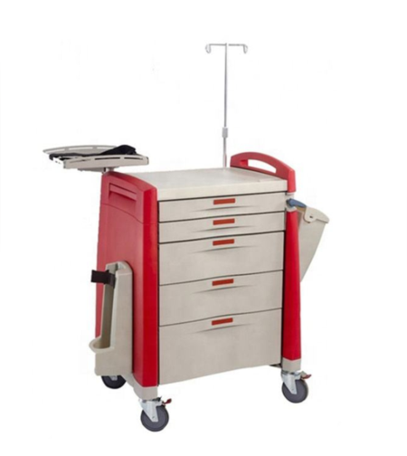 עגלת החייאה מקצועית עם 5 מגירות