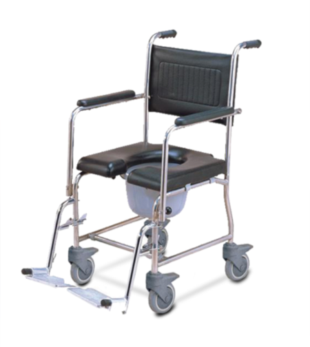 כסא רחצה ושירותים נירוסטה 201 מושב PU