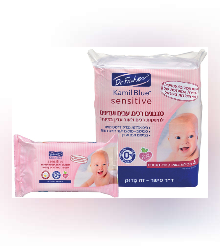רביעיית מגבוני קמיל בלו סנסיטיב לעור עדין במיוחד