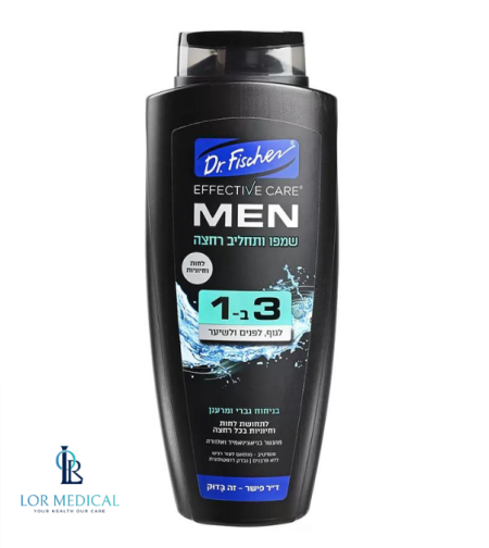 ד”ר פישר אפקטיב קר MEN שמפו ותחליב רחצה 3 ב- 1