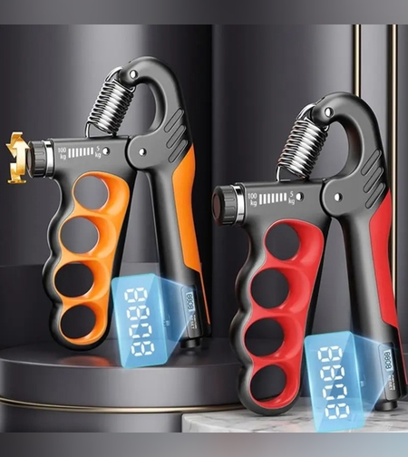 מכשיר לחיזוק שרירי זרועות, עם צג דיגיטלי