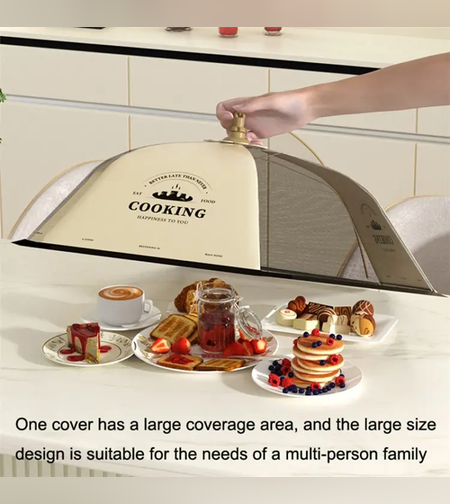 כיסוי מזון בצורת מטרייה מתקפלת