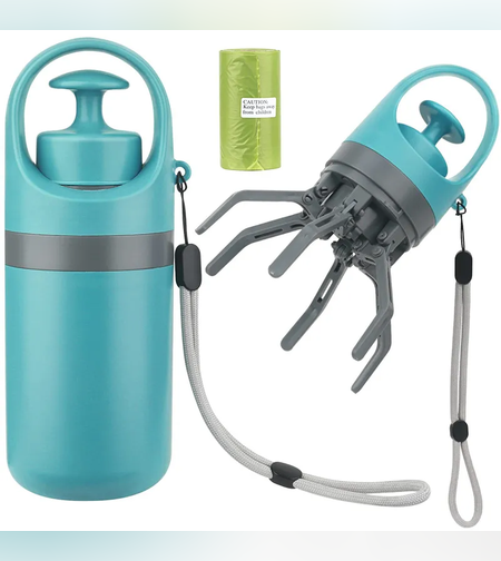 מכשיר לאיסוף צוואת כלבים עם מתקן שקית קקי מובנה