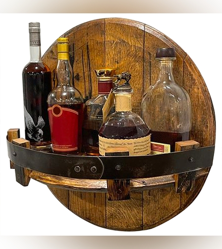 מדף לאחסון עמדת תצוגת יין צמודה על הקיר